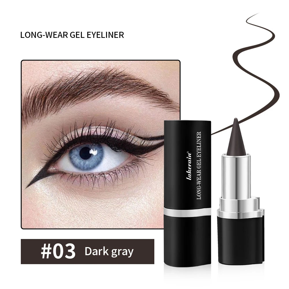 Eyeliner Creamy textureLong Lasting Waterproof Matte Black Silver Brown Eye Liner Pen Make Up For Women Cosmetic