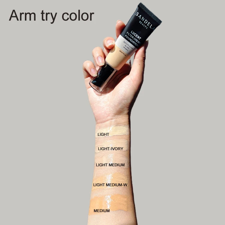 Sandela Foundation Tinted Moisturizer Liquid Foundation Makeup Face Make Up Concealer Waterproof