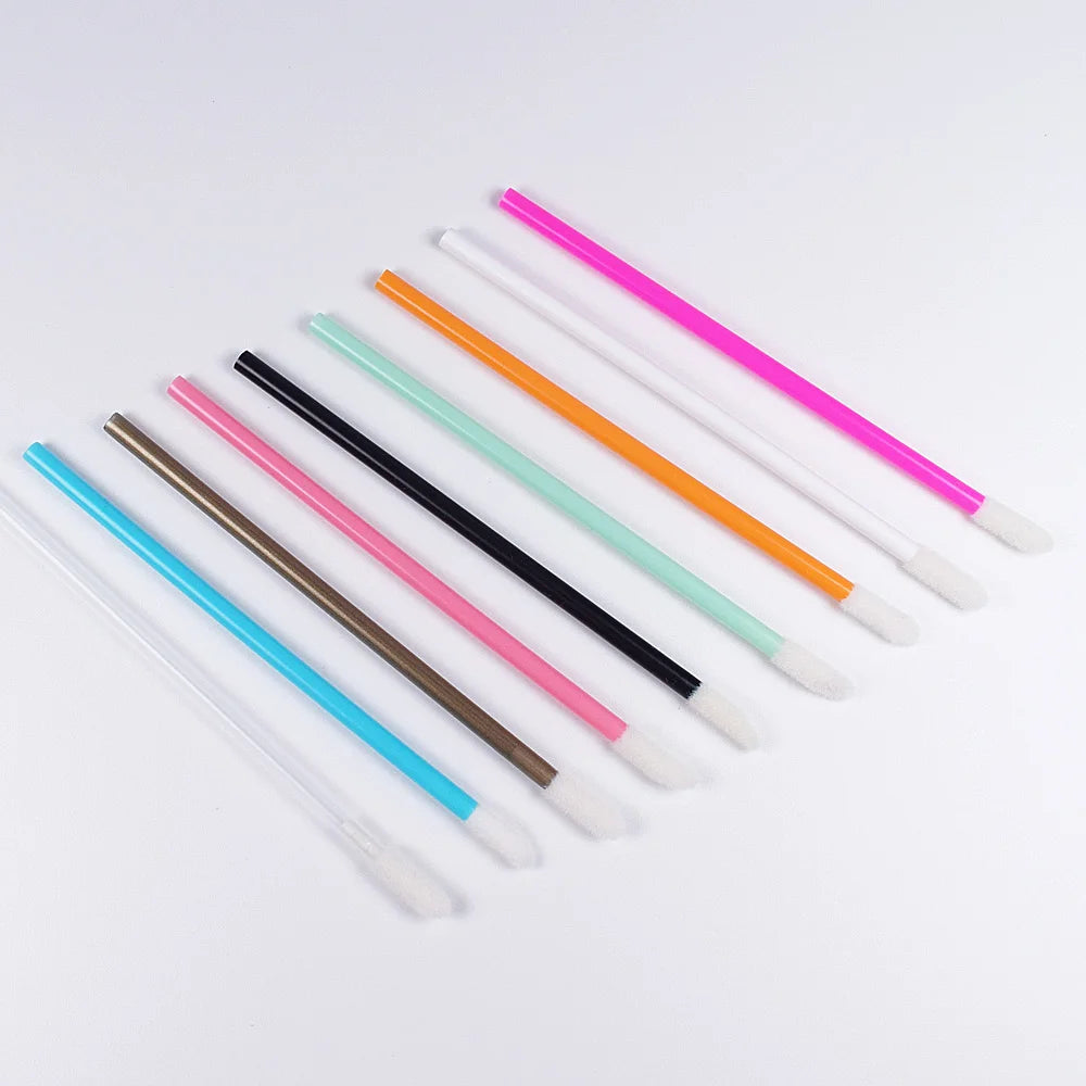 50Pcs Disposable Lip Brush Eyelash Makeups Brushes Lash Extension Mascara Applicator Lipstick Wands Set Make up Tools