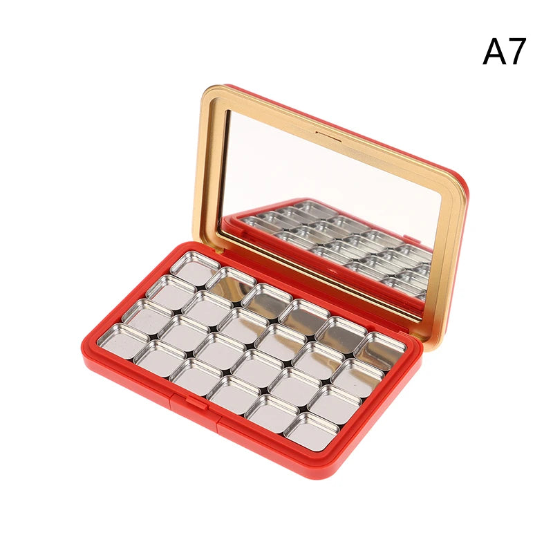 ●Multi-grids DIY Eyeshadow Palette With Mirror Empty DIY Cosmetic Box Magnetic Makeup Palette DIY Make Up Tool