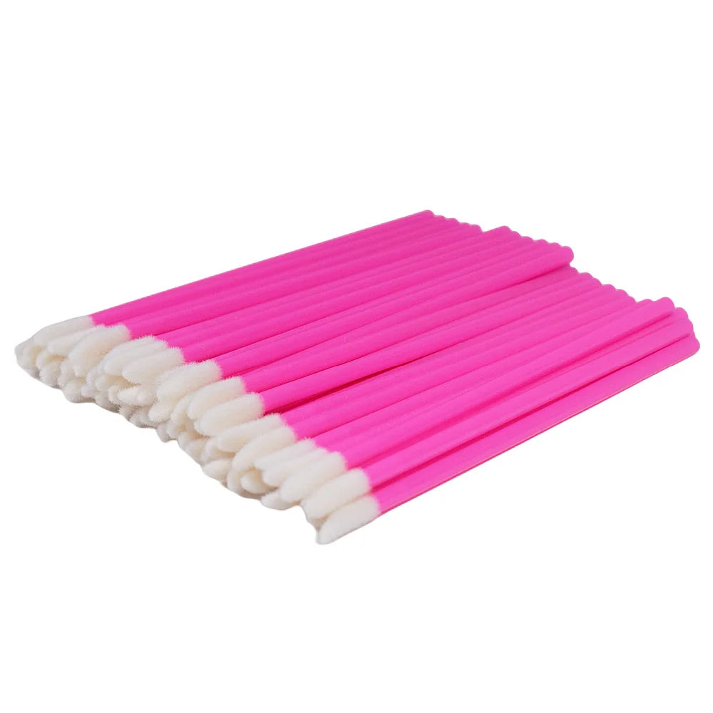 50Pcs Disposable Lip Brush Eyelash Makeups Brushes Lash Extension Mascara Applicator Lipstick Wands Set Make up Tools