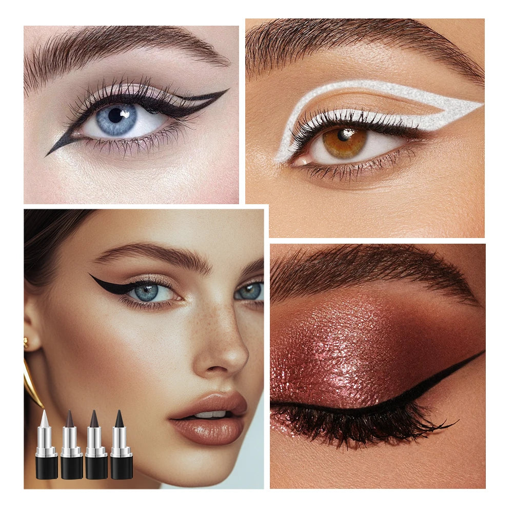 Eyeliner Creamy textureLong Lasting Waterproof Matte Black Silver Brown Eye Liner Pen Make Up For Women Cosmetic