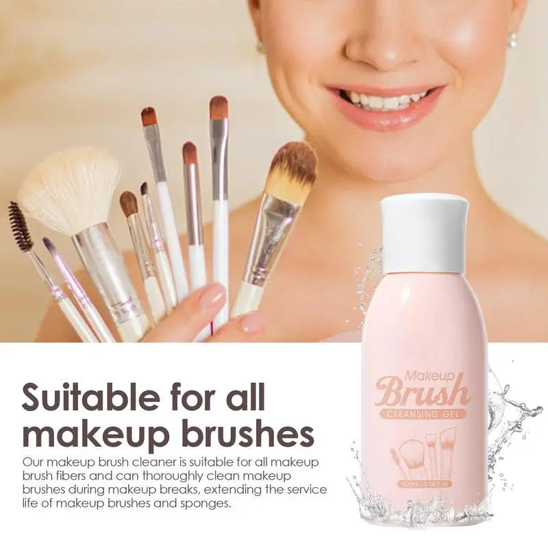 Makeup Brush Cleaner 100ml Professional Brush Cleaner Make Up Deep Cleaning Cleaner For Makeup Brushes Sponges Gentle Formula
