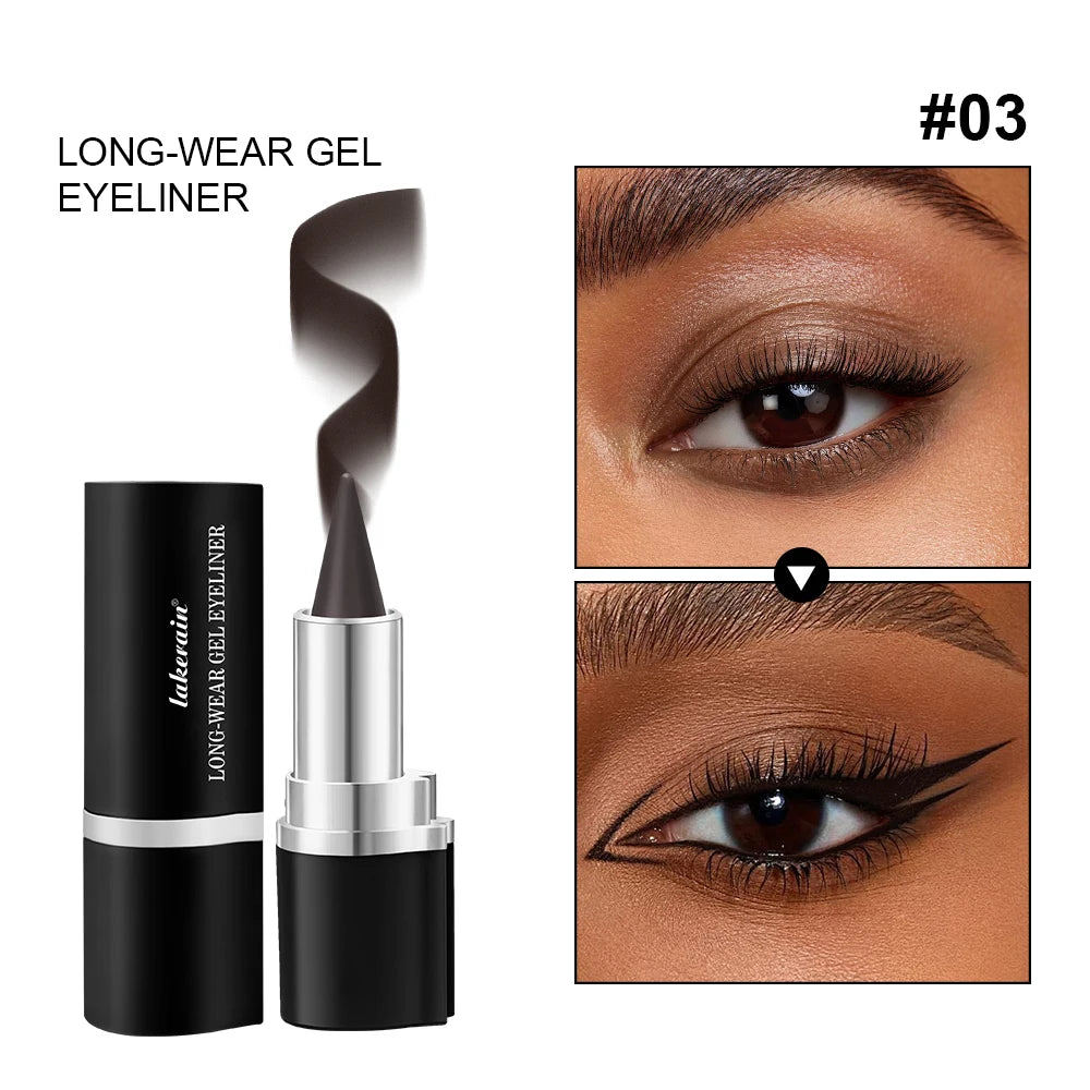 Eyeliner Creamy textureLong Lasting Waterproof Matte Black Silver Brown Eye Liner Pen Make Up For Women Cosmetic