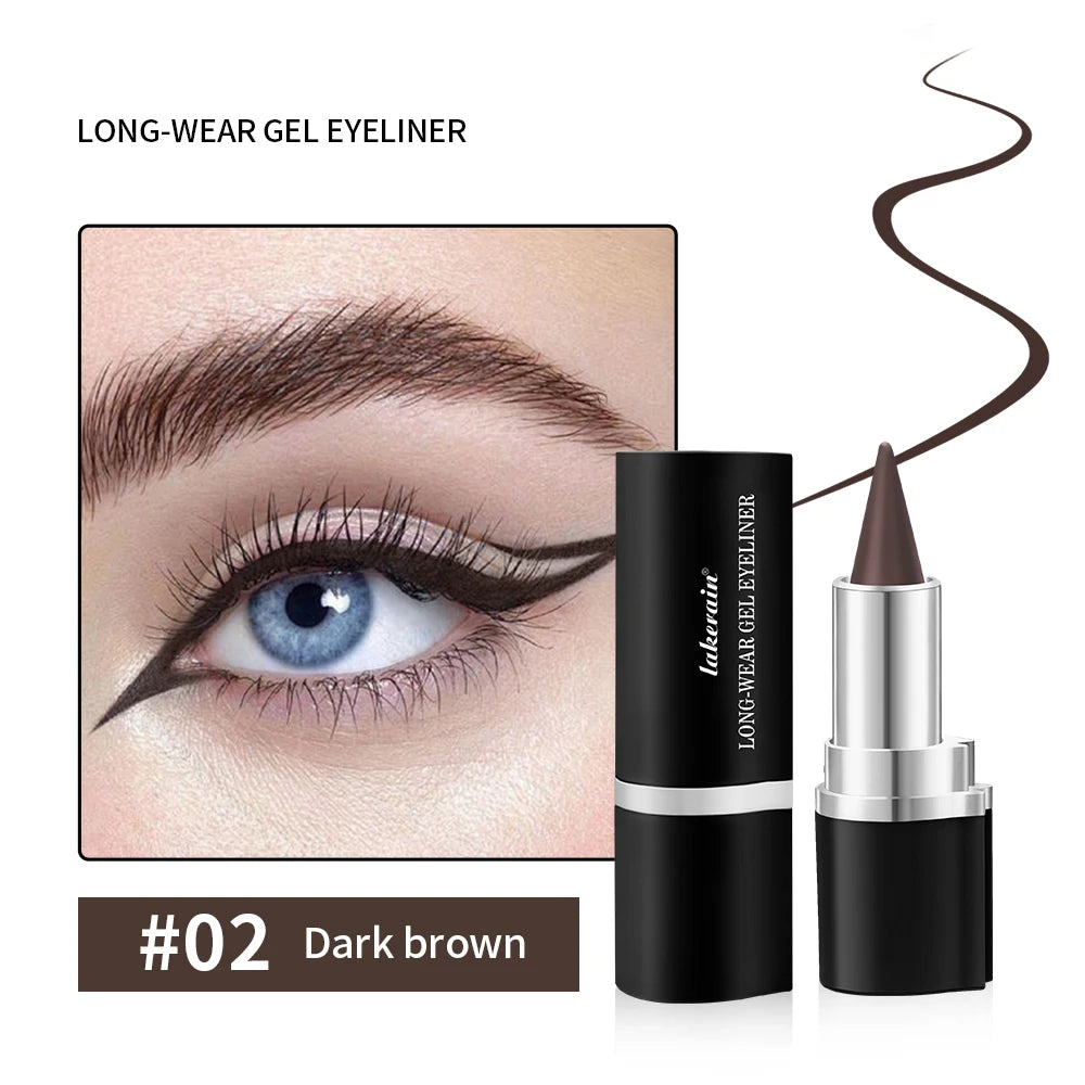 Eyeliner Creamy textureLong Lasting Waterproof Matte Black Silver Brown Eye Liner Pen Make Up For Women Cosmetic