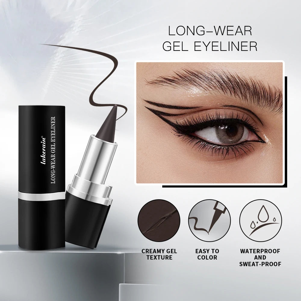 Eyeliner Creamy textureLong Lasting Waterproof Matte Black Silver Brown Eye Liner Pen Make Up For Women Cosmetic